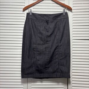 Willi Smith Womens Cotton Black Denim Jean Skirt A Line Knee Length Size 6